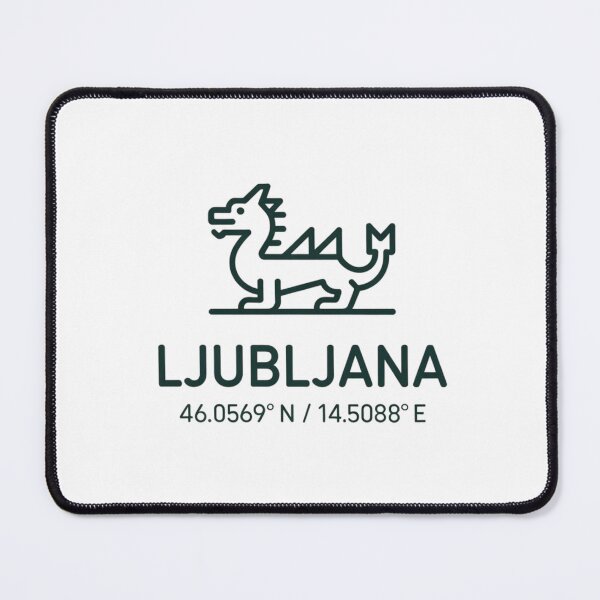 Item preview, Ljubljana Dragon Coordinates Minimal Sticker & Apparel designed and sold by Timeless Design.