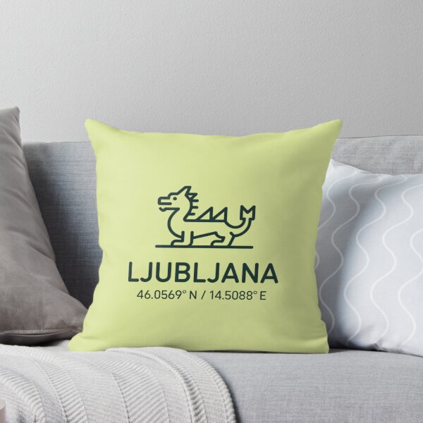 Item preview, Ljubljana Dragon Coordinates Minimal Sticker & Apparel designed and sold by Timeless Design.