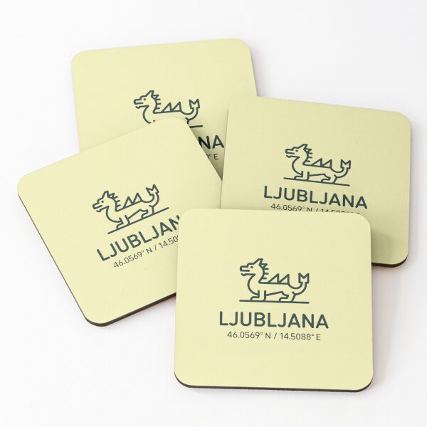 Item preview, Ljubljana Dragon Coordinates Minimal Sticker & Apparel designed and sold by Timeless Design.