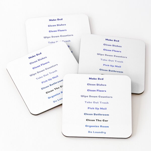 Item preview, To Do List Home Stationary Stickers Organize Prints Blue Texts Wall Art Home Decoration Work Office Life Redbubble Shop designed and sold by Saritas Boutique Shop.