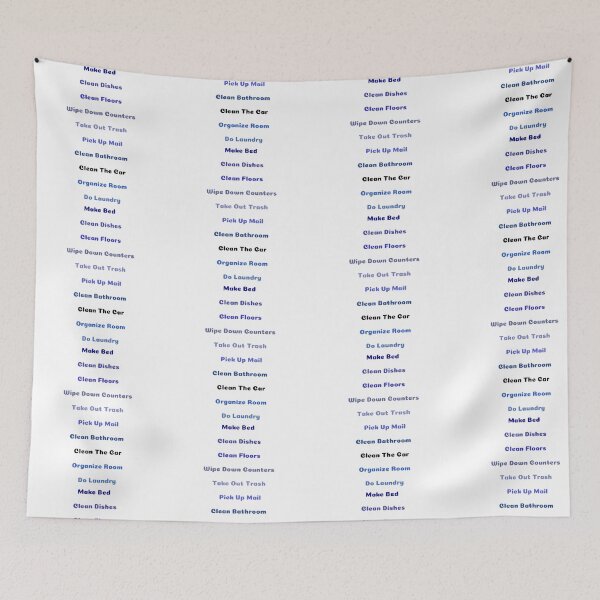 Item preview, To Do List Home Stationary Stickers Organize Prints Blue Texts Wall Art Home Decoration Work Office Life Redbubble Shop designed and sold by Saritas Boutique Shop.
