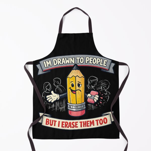 Item preview, I'm Drawn To People But I Erase Them Too - Funny Artist Pun designed and sold by TeeTimeTreasure.