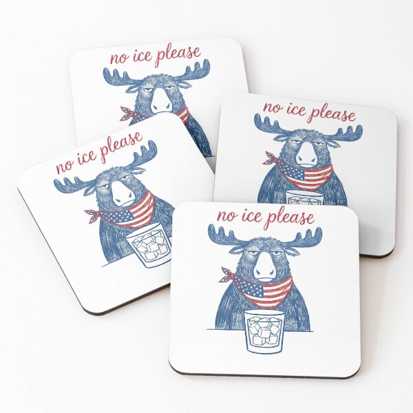 Item preview, No Ice Please Funny Elk Moose Pun - USA Flag Bandana designed and sold by G350.