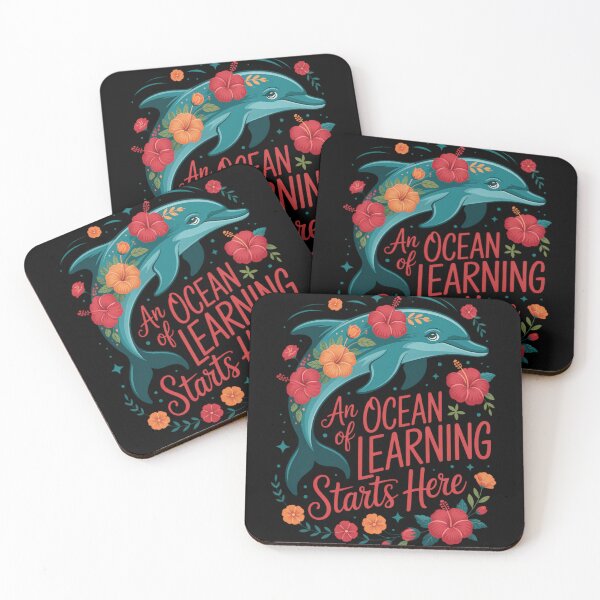 Item preview, An Ocean Of Learning Starts Here Cute Floral Dolphin Teacher designed and sold by tiemacopaxer.
