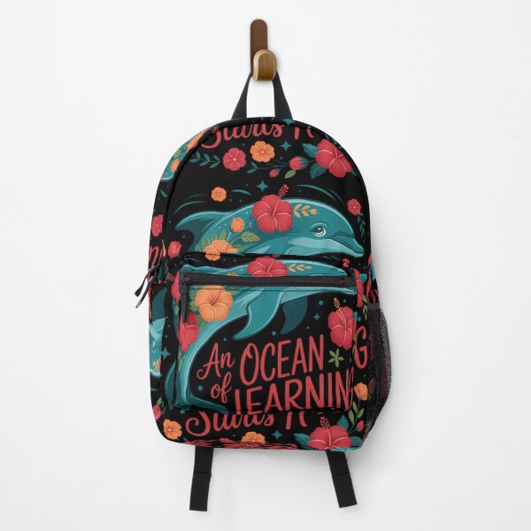Item preview, An Ocean Of Learning Starts Here Cute Floral Dolphin Teacher designed and sold by tiemacopaxer.