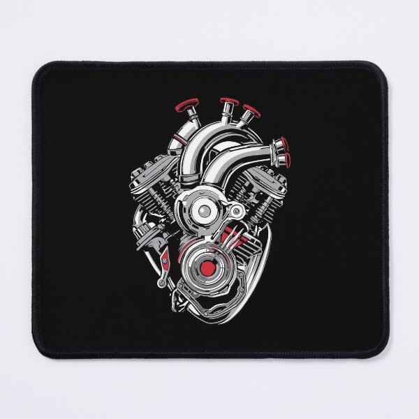 Item preview, Heart Shaped Motorcycle Engine – Love Fueled by Power designed and sold by TwoWheels-shop.