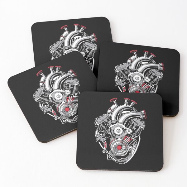 Item preview, Heart Shaped Motorcycle Engine – Love Fueled by Power designed and sold by TwoWheels-shop.