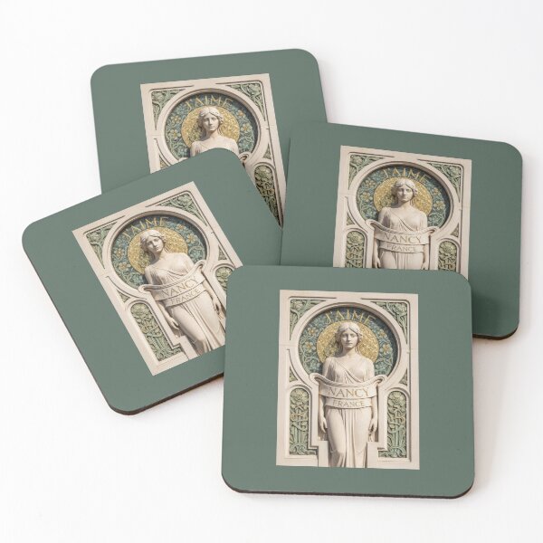 Item preview, Nancy France Statue - Art Nouveau Mosaic Sculpture Art designed and sold by FrancophileFun.