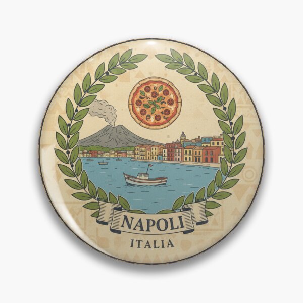 Item preview, Naples, Italy – Gulf Skyline and Urban Art, Travel Poster and City Decor designed and sold by spanishartist.