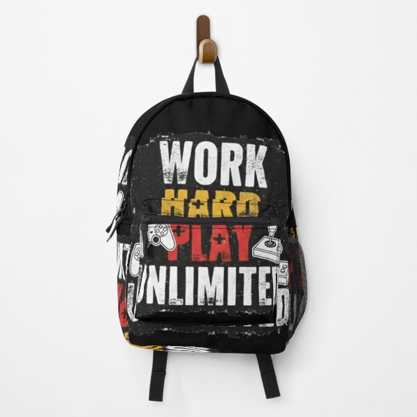 Item preview, Work hard play Unlimited (video games) designed and sold by WednesdayAndYou.