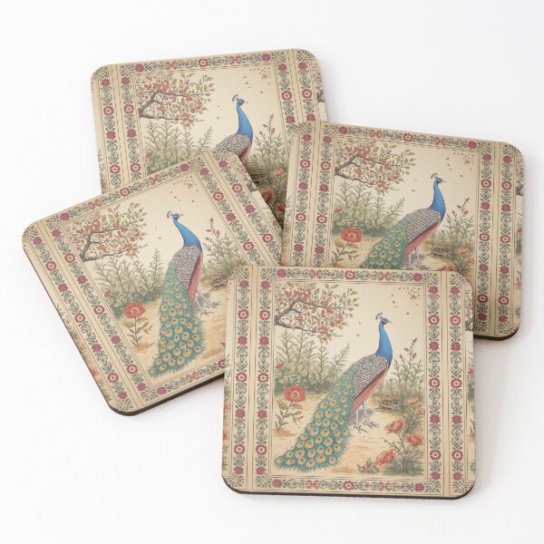 Item preview, Pichwai Peacock Garden Majesty | Indian Royal Feather Art designed and sold by RSDigitalPrintDesign.