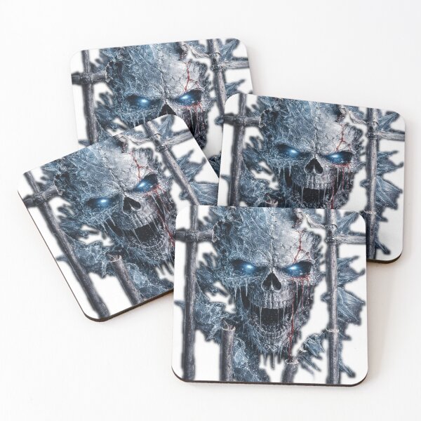 Item preview, Ice Prison Skull – Frozen Skull Breaking Through Iron Bars designed and sold by BoldLineDesign.