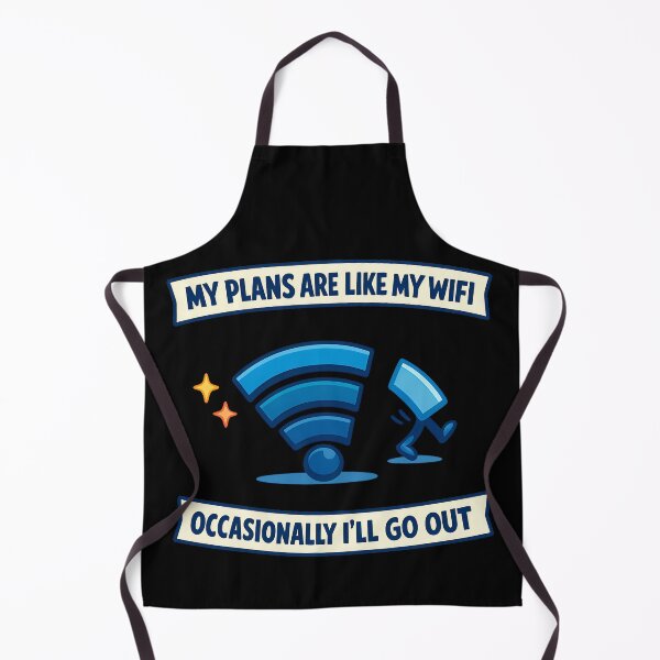 Item preview, My Plans Are Like My WiFi Occasionally I Go Out Funny Tech Pun designed and sold by TeeTimeTreasure.