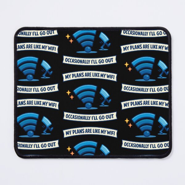 Item preview, My Plans Are Like My WiFi Occasionally I Go Out Funny Tech Pun designed and sold by TeeTimeTreasure.