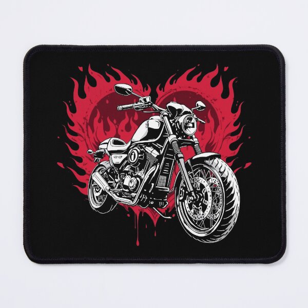 Item preview, Harley Motorcycle on Red Heart – Valentine’s Day Biker Love designed and sold by TwoWheels-shop.