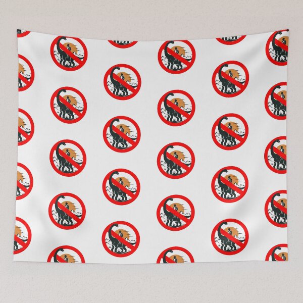 Item preview, No Riding Dinosaurs Funny Prohibition Design designed and sold by MonkiFlipp.