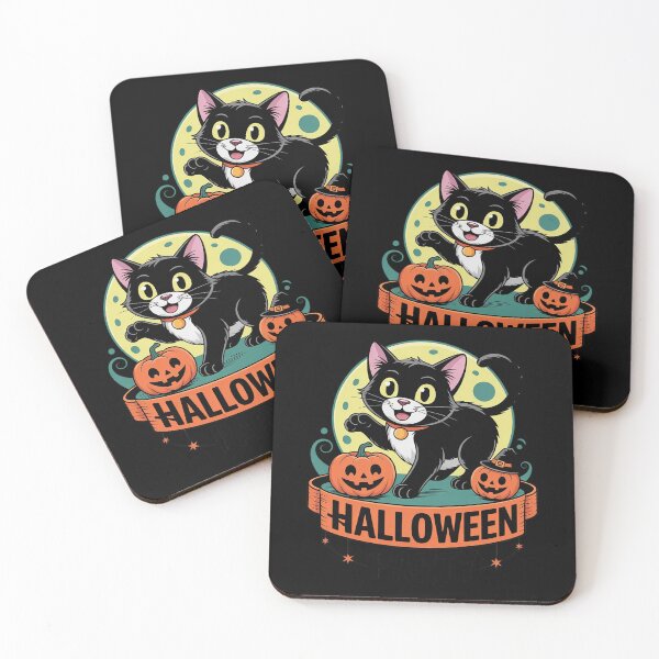 Item preview, Halloween Party Scary Cat & Pumpkin Costume For Kids Him Her Raglan designed and sold by FadeOfThrone.