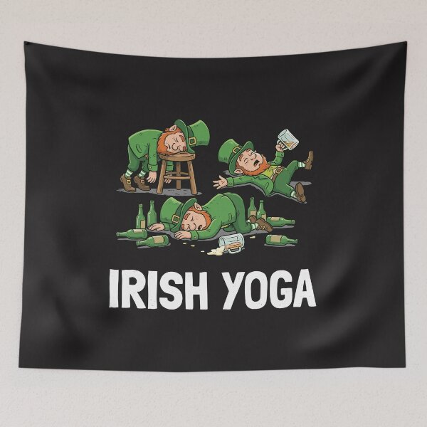 Item preview, Irish Yoga – Funny Drunk Leprechaun St Patrick’s Day Design designed and sold by MCdsgns.