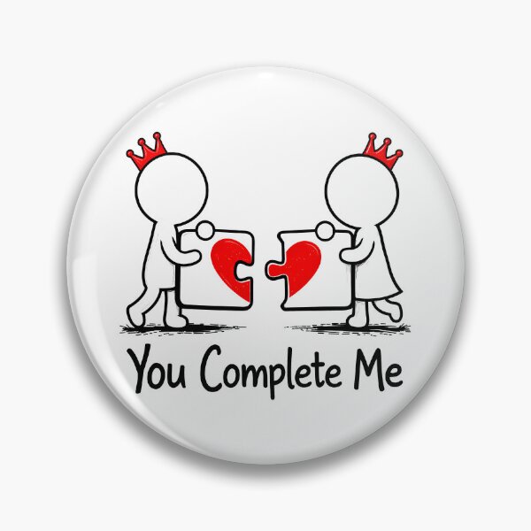Item preview, You Complete Me – Minimalist Love Puzzle Illustration designed and sold by DariusZD.
