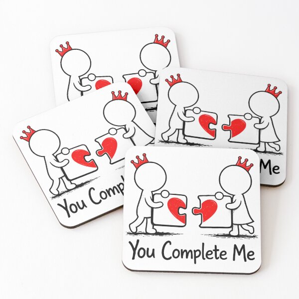 Item preview, You Complete Me – Minimalist Love Puzzle Illustration designed and sold by DariusZD.