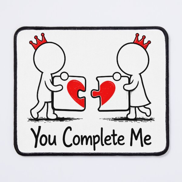Item preview, You Complete Me – Minimalist Love Puzzle Illustration designed and sold by DariusZD.