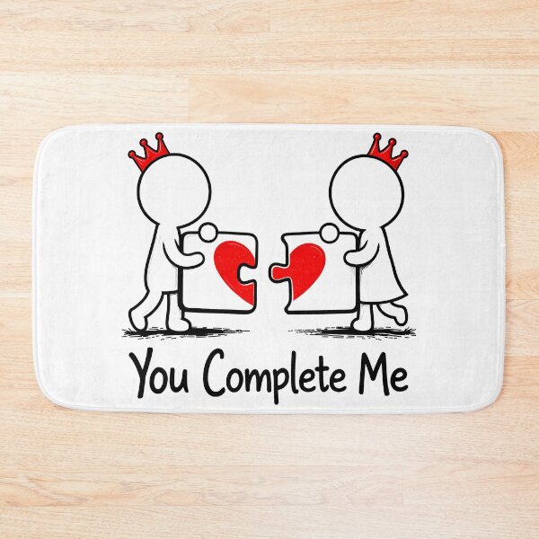 Item preview, You Complete Me – Minimalist Love Puzzle Illustration designed and sold by DariusZD.