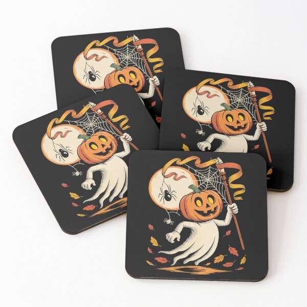 Item preview, Halloween Pumpkin Ghost Autumn Leaves  designed and sold by MarryIsMonth.