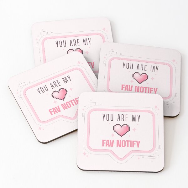 Item preview, You are my Fav Notification - Valentine - Minimalist Pink Pixel Heart designed and sold by Asilh87 Design.