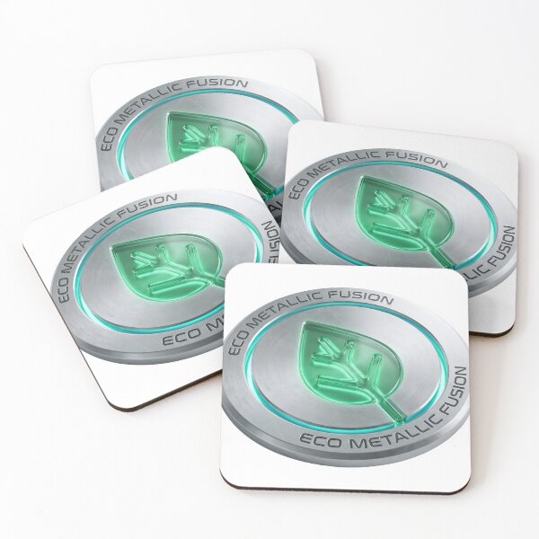 Item preview, Eco friendly metallic fusion logo with glowing green leaf design designed and sold by Creative88Art.