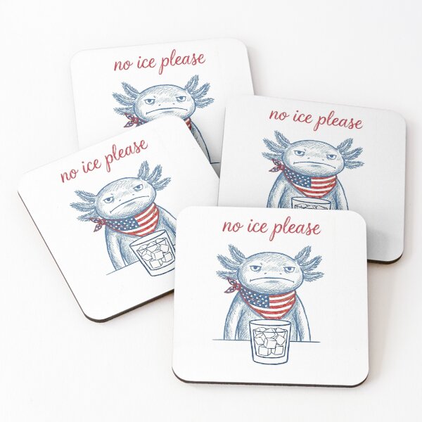 Item preview, No Ice Please Funny Axolotl Pun - American Flag Bandana designed and sold by G350.