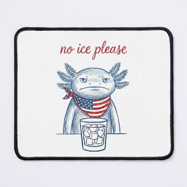 Item preview, No Ice Please Funny Axolotl Pun - American Flag Bandana designed and sold by G350.