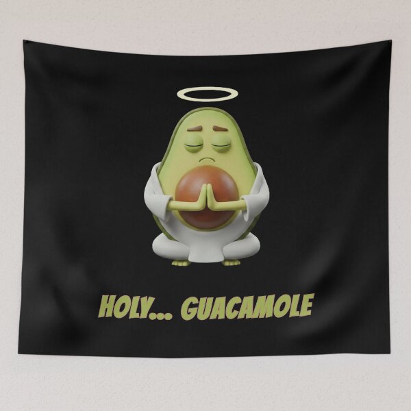 Item preview, Holy Guacamole Avocado - Cute Punny Moody Fruit 3D designed and sold by Anyshca.