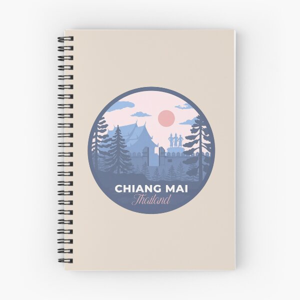 Item preview, Chiang Mai Thailand Travel Badge, Golden Pagoda And Reclining Buddha designed and sold by InvestingRoad.