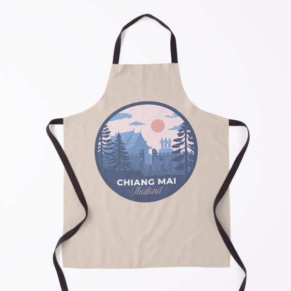 Item preview, Chiang Mai Thailand Travel Badge, Golden Pagoda And Reclining Buddha designed and sold by InvestingRoad.