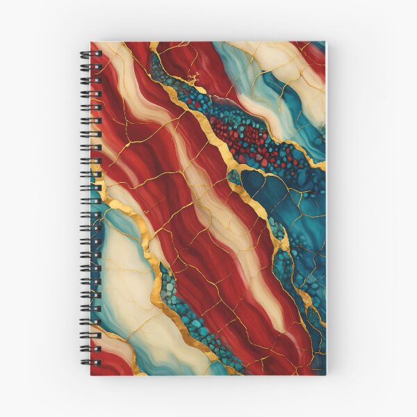 Item preview, Crimson and Teal Marble with Gold Veins designed and sold by GamerGearTees.