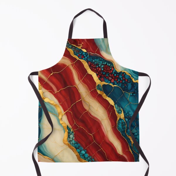 Item preview, Crimson and Teal Marble with Gold Veins designed and sold by GamerGearTees.