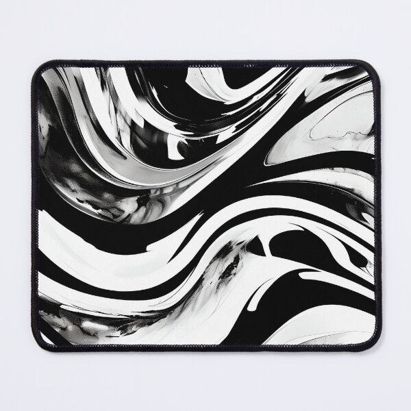 Item preview, Monochrome Liquid Marble Wave Pattern designed and sold by GamerGearTees.