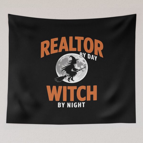 Item preview, Halloween Realtor Witch, Cute Realty House Sales Women designed and sold by MarryIsMonth.