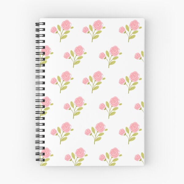 Item preview, Pattern of pink roses on a white background designed and sold by lunadesignsmoon.