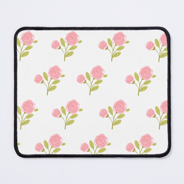 Item preview, Pattern of pink roses on a white background designed and sold by lunadesignsmoon.
