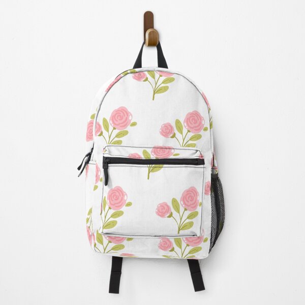 Item preview, Pattern of pink roses on a white background designed and sold by lunadesignsmoon.