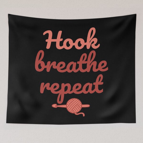 Item preview, Hook Breathe Repeat Crochet Lover Funny Crocheting designed and sold by LuminOrb.