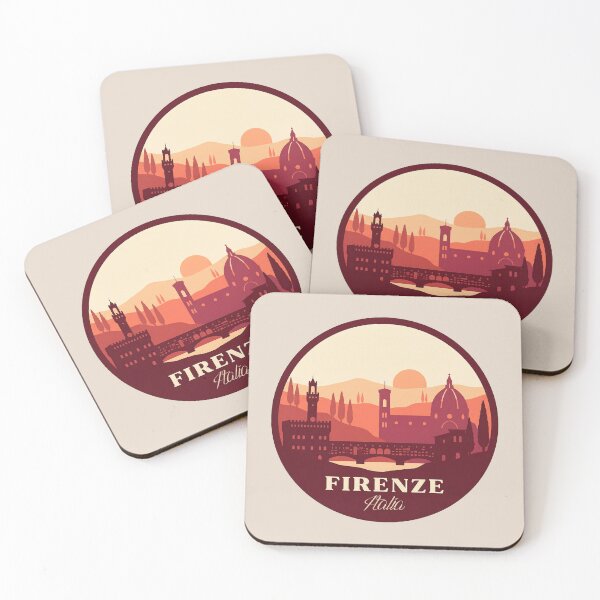 Item preview, Firenze Italia Travel Badge, Florence Cityscape with Duomo and Ponte Vecchio designed and sold by InvestingRoad.