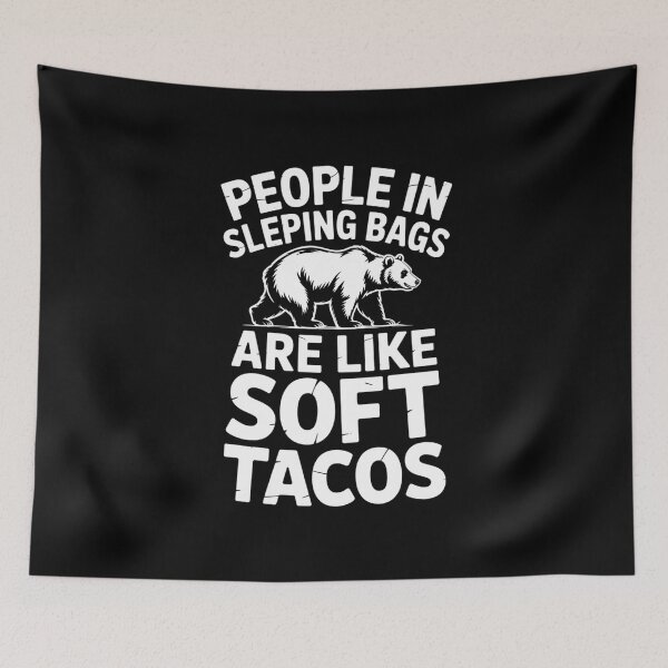 Item preview, Tacos Camping Joke Funny Bear designed and sold by lilensgavadur.