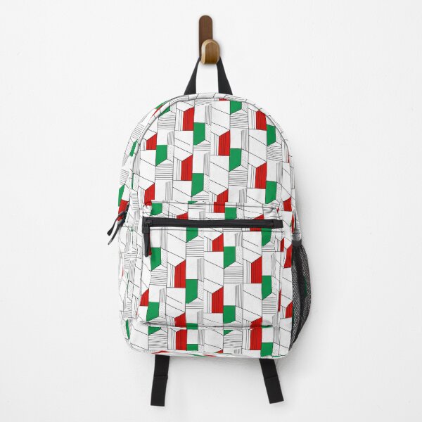Item preview, Geometric Italia – Exclusive red and green design for modern styles designed and sold by studio artimente.