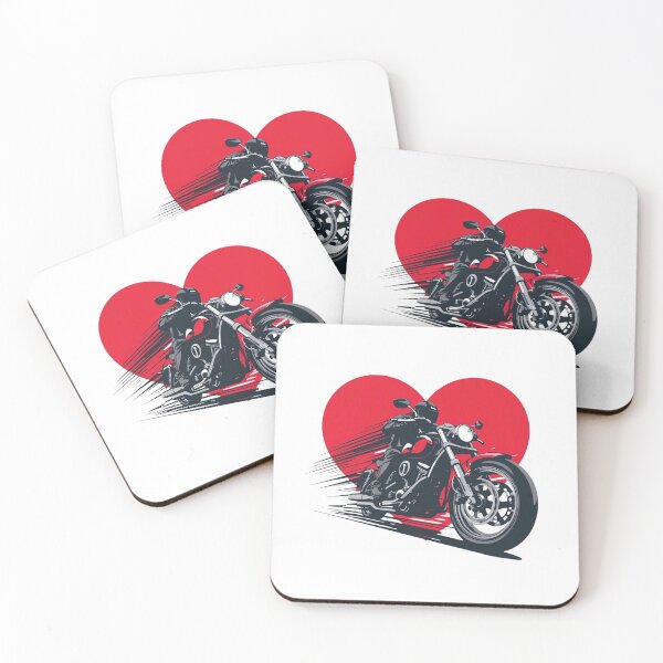Item preview, Biker in Front of a Heart – Valentine’s Day Motorcycle Love designed and sold by TwoWheels-shop.