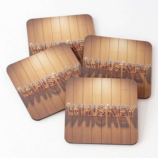 Item preview, Whiskey sign on the wooden bar panel designed and sold by stereonut.