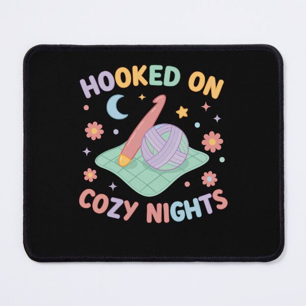 Item preview, Crochet Lover Hooked On Cozy Nights Funny designed and sold by LuminOrb.