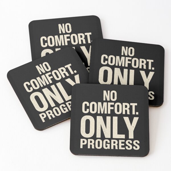 Item preview, No Comfort Only Progress Wall Art | Gym Motivation Poster | Discipline Print designed and sold by NatureNinja.