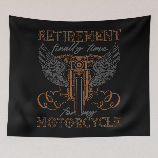 Item preview, Retired Motorcycle Vintage Retirement Saying designed and sold by MaximWundersee.